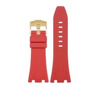ZIYIWANG Bracelet de montre en caoutchouc de silicone avec interface concave-convexe compatible avec les bracelets de montre étanches avec des cornes allant de 28 mm à 30 mm.(03 gold,28mm)