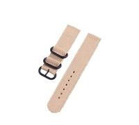 ZIYIWANG Bracelet de montre en nylon tissé, résistant à l'eau, amovible et remplacement, 18, 20, 22, 24 mm(Khaki-black buckle,22mm)