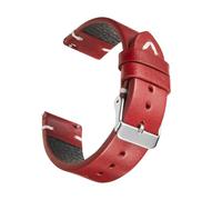 ZIYIWANG Bracelet de montre universel en cuir vieilli, 18 mm, 19 mm, 20 mm, 22 mm, style rétro, avec boucle à dégagement rapide, accessoire for montre homme(Red,19mm)
