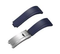 ZIYIWANG Bracelet de plongée en silicone for homme, 20 mm, compatible avec fermoir de réglage fin de 16 mm(Blue)