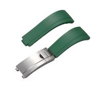 ZIYIWANG Bracelet de plongée en silicone for homme, 20 mm, compatible avec fermoir de réglage fin de 16 mm(Green)