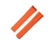 ZIYIWANG Bracelet en caoutchouc 20 mm compatible avec le Seamaster 300, disponible en plusieurs couleurs(Orange,20MM_NO BUCKLE)