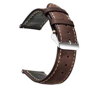 ZIYIWANG Bracelet en cuir ciré style rétro, type à dégagement rapide, 14 mm, 16, 18, 20, 22, 24(Dark Brown 1,18mm)