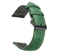 ZIYIWANG Bracelet en cuir ciré style rétro, type à dégagement rapide, 14 mm, 16, 18, 20, 22, 24(Dark Green 2,14mm)