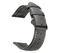 ZIYIWANG Bracelet en cuir ciré style rétro, type à dégagement rapide, 14 mm, 16, 18, 20, 22, 24(Elegant Grey 2,24mm)