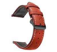 ZIYIWANG Bracelet en cuir ciré style rétro, type à dégagement rapide, 14 mm, 16, 18, 20, 22, 24(Iron Red 2,14mm)