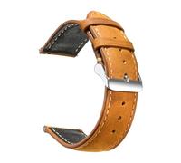 ZIYIWANG Bracelet en cuir ciré style rétro, type à dégagement rapide, 14 mm, 16, 18, 20, 22, 24(Toffee Brown 1,14mm)