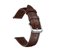 ZIYIWANG Bracelet en cuir de 18 à 22 mm avec fermoir crochet métal, style rétro et professionnel(Bamboo Brown,20mm)