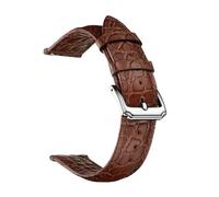 ZIYIWANG Bracelet en cuir de 18 à 22 mm avec fermoir crochet métal, style rétro et professionnel(Circular Brown,20mm)