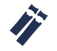 ZIYIWANG Bracelet incurvé en caoutchouc de silicone de 22 mm, compatible avec les bracelets 266 33 263 33, noir, bleu et marron(01 no metal)