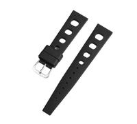 ZIYIWANG Le bracelet de plongée en caoutchouc fluoré avec une largeur d'attache 20 mm à 22 et un style tropical dégagement rapide est compatible variété montres intelligentes mécaniques(Black,20mm)