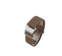 ZIYIWANG Le bracelet élastique en nylon est compatible avec des largeurs d'attache de 18 mm, 20 et 22 tissu un rétro adapté aux hommes femmes(Green Red,18MM_STEEL BUCKLE)