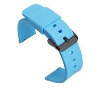 ZIYIWANG Quick release Silicone Strap Waterproof Rubber 14mm To 24mm(Light blue black,22mm)