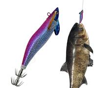 Ziynluks Turluttes À Calmars Pour Eau Salée - Leurre Réaliste Phosphorescent Dans Le Noir | Leurres De Pêche En Mer, Jig Appât - Pour Voyages Ruisseaux Bateaux Quais Lacs Étangs Eaux Douces Passionnés