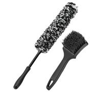Ziyonix 2 pièces Kit Nettoyage Voiture, Doux et Durable 48CM Brosse Jante Voiture, Brosse Lavage Voiture pour Le Lavage et l'entretien de la Voiture