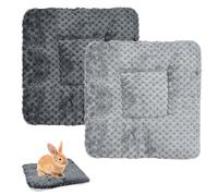 Ziyonix 2 Pièces Tapis Lapin Tapis de Couchage en Peluche Tapis de Lit pour Petits Animaux Tapis de Couchage en Peluche pour Petit Animal, Lapins, Cochon d'Inde, Écureuil, Hamster 30 x 30 cm