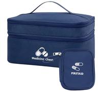 Ziyonix 2 Pièces Trousse de Secours Vide, Étanche Sac de Médecine Portable, Trousse de Médecine Sac d'urgence de Grande Capacité, Sac de Rangement de Médicaments pour Maison Bureau Voyages