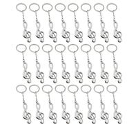 Ziyonix 24 Pièces Porte-Clés Notes de Musique Petits Pendentifs de Musique PorTe-CLés Symbole Musical Porte-Clés de Fête Porte-CléS de Sol en Métal pour éTudiants Fête D'anniversaire