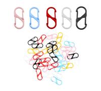 Ziyonix 30 Pièces Mousquetons en Forme de S, 32mm Petit Mousqueton Double Métal Mini Clips Porte-clés à Double Ressort pour Activités de Plein Air, Camping, Pêche, Randonnée, Vélo (6 Couleurs)