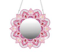 Ziyonix 5D Diamond Painting Mirror, Miroir de Maquillage Mandala Miroir Cosmétique Mandala DIY Bricolage Diamant Peinture Miroir Kit pour Decoration Chambre Murale Filles 5 6 7 8 9 10 11 12 Ans (B)