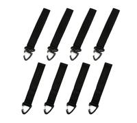 Ziyonix 8 Pièces Mousquetons Tactique, Sangle en Nylon avec Mousqueton, Mousqueton de Ceinture Tactique Noir pour Accessoires Tactiques Gilet de Ceinture et Sac a Dos (Noir)