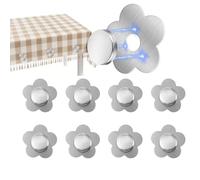 Ziyonix 8 Pièces Poids de Nappe en Acier Inoxydable Poids Nappe de Table Exterieur Pince Magnétique pour Nappe Bloque Nappe Pinces à Nappe en Forme de Fleur pour Pique Nique Fête Jardin