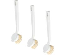 Ziyonix Home Brosse Vaisselle Antibactérie - Set de 3 - Brosse Vaisselle Cuisine à Dureté Forte pour Salissures Lourdes - Longue Durée - Hygienique (Blanc)