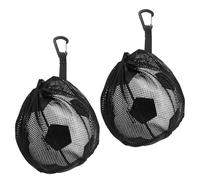 Ziyonix Lot de 2 Sacs à Ballon en Maille Filet, Filet à Ballons Léger et Pliable, Sac à Ballons de Basket-Ball avec Cordon de Serrage, Sac à Dos Filet à Ballons pour Football Volleyball Tennis