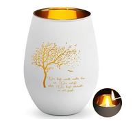 Ziyonix Lumière Commémorative de Deuil avec ce Dicton : Vous n'êtes Plus là où Vous étiez, mais Vous êtes Partout, Cadeau de Condoléances pour Funérailles, Souvenir avec Bougies Photophore