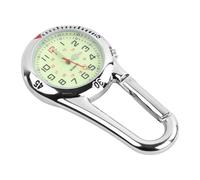 Ziyonix Montre Numérique de Sport à Clipser, Montre à Mousqueton Montre Infirmiere Montre de Poche à Clip Phosphorescent pour Médecins Infirmières Chefs Paramédicaux Alpinisme (Argent)