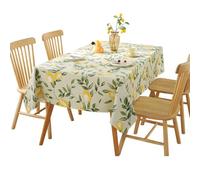 Ziyonix Nappe Rectangle Citron Jaune Nappe de Table Rectangulaire Nappes Antitache Imperméable Nappe PVC Lavable Toile Cirée, Motif Fruits Citrons pour Table de Salle à Manger, 140 x 220 cm