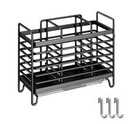 Ziyonix Porte-couverts de cuisine avec égouttoir à vaisselle 3 compartiments panier à couverts en acier inoxydable, porte-ustensiles de cuisine, organisateur pour couverts porte-outils pour baguettes