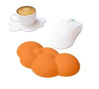ZIYOU LANG Cloud Souris Repose-Poignet pour Clavier, Wrist Rest Support De Poignet Ergonomique pour Tapis De Souris Avec Sous-Verre, Repose-Mains pour Ordinateur, Ordinateur Portable, Souris-Orange