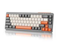 ZIYOU LANG × FREEWOLF M68 TKL Kabellose Gaming-Tastatur, 3-Modi, 67 Tasten | 2,4G/BT5.1/USB-C, aufladbare Membran-Tastatur, Regenbogenlicht, QWERTY, Sphärische Tastenkappen, 2000mAh, Schimmer