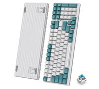 ZIYOU LANG K3 Clavier De Jeu Mécanique Filaire 100% - Rétroéclairage LED Arc-en-Ciel, Touches Anti-Ghosting Complet, Pavé Numérique, Switches Bleu, Boîtier Métallique, pour PC/Mac - Vert