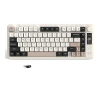 ZIYOU LANG M75 Clavier Gaming sans Fil avec écran et molette intelligents, Double Mode BT/2,4 GHz, Touches PBT dégradées, rétroéclairage Arc-en-Ciel, Clavier à Membrane TKL 82 Touches (Fromage)