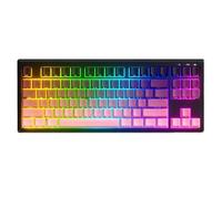 ZIYOU LANG M87V2 Triple-Mode Gaming Keyboard - Wireless, Bluetooth, Wired, RGB Backlit, Soft Silicone Quiet Switches, Side-Lit Keycaps, 4000mAh Battery, 87-Key Compact Layout