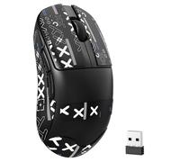 ZIYOU LANG×Magic-Refiner AJ199 Kabellose Gaming-Maus Tri-Mode 24K DPI | 49g Leicht, PAW3311 Sensor, 1000Hz Polling, 600mAh wiederaufladbar, 2.4G Bluetooth Wired, PC/Mac, Black with Grips