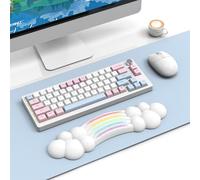 ZIYOU LANG Repose-Poignet Clavier Cloud Wrist Rest, Repose-bras Confortable, Caoutchouc antidérapant, Ergonomique Conception cuir PU pour Ordinateur, PC Portable et Macbook-Rainbow