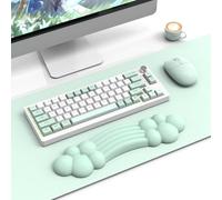ZIYOU LANG Repose-Poignet Clavier Cloud Wrist Rest, Repose-bras Confortable, Caoutchouc antidérapant, Ergonomique Conception cuir PU pour Ordinateur, PC Portable et Macbook-Vert