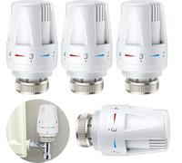 ZiYuya 4pcs Vannes de contrôle de température Tête de valve thermostatique TRV M30 x 1,5 Tête de radiateur automatique standard Tête fixe de rechange