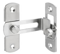 ZiYuya 90 degrés Verrou de porte coulissante à angle, loquet porte coulissante à rabat, Verrou de sécurité, verrou porte coulissante serrure volet loquet porte pour jardin salle de bain garage argent