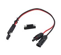 Ziyvural Câble D Extension de Panneau Solaire 12AWG Connecteur SAE pour RV | Capuchon Anti Poussière, Noyau en Cuivre Pur, Gaine en PVC, Résistant à la Chaleur 80℃ pour Voitures Motos
