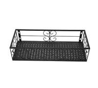 Ziyvural Support de Pot de Fleurs Suspendu, 50x25x12cm en Fer Forgé | Support de Plante, Métal Épaissi, Balcon Rebord de Fenêtre Jardin, Présentoir à Bougie de Table, Support Arrière, Gain de