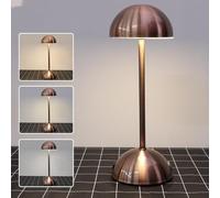 ZIZENG Lampe de Table Veilleuse Rechargeable 3 Modes de Couleur et Lampe Tactile LED à intensité Variable Lampe de Chevet Portable en métal pour Chambre à Coucher, Table à Manger de Restaurant,Rouge