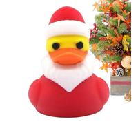 Zizhiou Canards de Noël Statuette d'animal avec Chapeau de Père Noël | Figurine d'Animal de Fête avec Chapeau de Fête Pour la Maison le Salon le Manteau-Cheminée Étagère Bibliothèque Cheminée