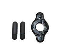 Zizi Vibrant Bi-turbo Anneau de Pénis Noir