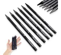 zizitips Lot de 6 Crayons Graphite Noirs Sans Bois HB 2B 4B 6B 8B EE, Crayons de Dessin, Esquisse, Artiste, Croquis, Ombres, Fournitures Artistiques pour Étudiants, Débutants et Création Artistique