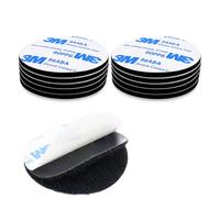 zizitips Scratch Autocollant Double Face Extra Fort, Bande Auto-Adhésive Réutilisable Ronde 5 cm pour Bricolage, Maison, Bureau, Câbles, 10 paires Disques Crochet et Boucle