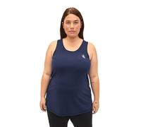 Zizzi Active by Haut d'entraînement pour femme - Grandes tailles - Col rond - Taille 42 à 60, Bleu nuit, 48/50